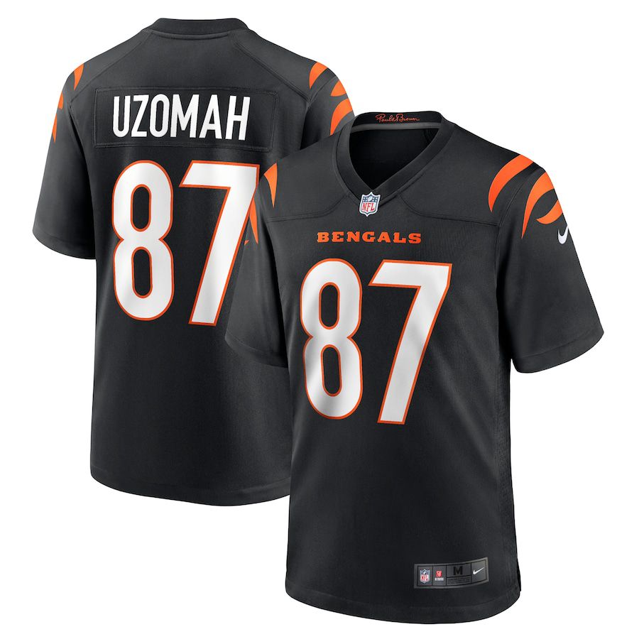 Men Cincinnati Bengals #87 C.J. Uzomah Nike Black Game NFL Jersey->cincinnati bengals->NFL Jersey